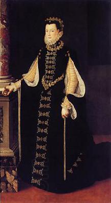 unknow artist Portrait of Elisabeth of Valois Queen consort of Spain1565(1565) China oil painting art